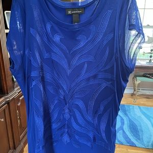 INC brilliant cobalt blue cap sleeve top NWT❣️